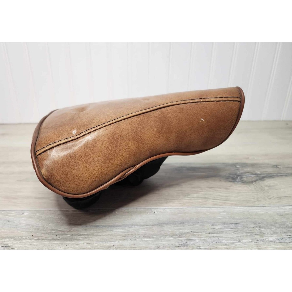 Vintage Persons Bicycle Cruiser Saddle Seat Made in USA Brown tan - Picture 13 of 13